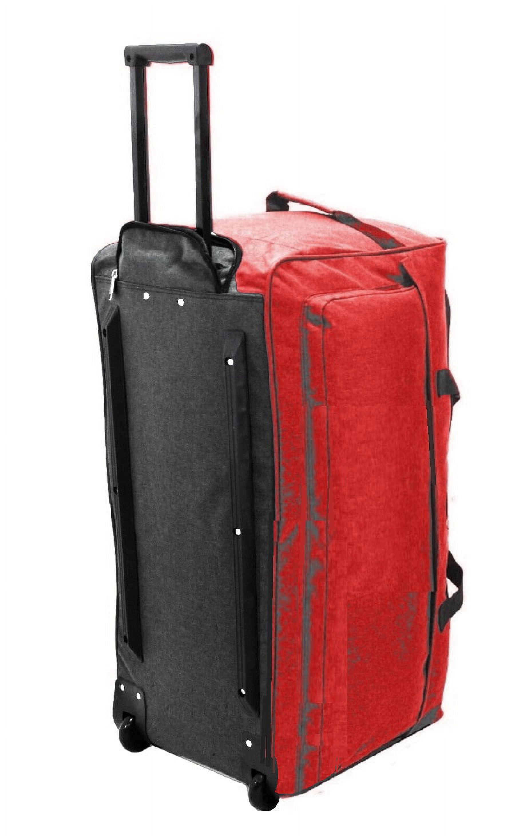 X Factor Rolling Duffel Bag Red Large 28 Inch with Multi-Pockets