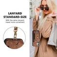 thumbnail image 2 of Back Case Compatible with iPhone 16 Plus, Adjustable Ring Holder PU Leather Card Slots Wrist Strap Support Magnetic Car Mount RFID Blocking Phone Case Cover for iPhone 16 Plus, Brown, 2 of 12