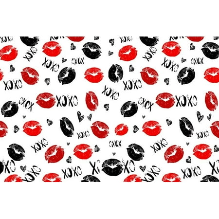 Image of Bachelor Party Backdrop Sexy Red Lip Lipstick Hot Kiss Valentine’S Day Adults Lovers Portrait Photography Background