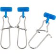 thumbnail image 2 of Sinker Slides for Fishing, Sinker Weight Silder Line Slide Sleeve Swivel Duo Lock Snaps for Saltwater Surf Bottom Fishing Fish Fider Rig Catfish Rig Blue Duo-Lock Snap 50 Pack, 2 of 7