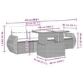 thumbnail image 2 of vidaXL 5 Piece Patio Sofa Set with Cushions Black Poly Rattan, 2 of 10