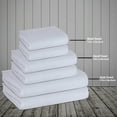 thumbnail image 2 of Triangle Weavers 100% Cotton White Terry Towels 450 GSM Set of 6 – 2 Bath, 2 Hand, 2 Wash Towels, 2 of 5