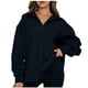 thumbnail image 2 of Puntoco Blusa de manga larga con solapa y cremallera de color sólido para mujer Puntoco Puntoco-4824, 2 of 6