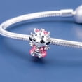 thumbnail image 4 of 925 Sterling Silver Cute Pink Little Dragon Charm for Bracelet Charms Bangle Pendant Jewelry, 4 of 5