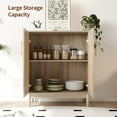 thumbnail image 4 of RichYa Rattan Sideboard Cabinet for Kitchen,Living Room,Dinning Room,Buffet-Natural, 4 of 7