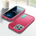 thumbnail image 4 of for iPhone 12 / 12 Pro Case with Kickstand, [10FT Military Drop Protection] Rugged Heavy Duty Hard PC+Soft Silicone Rubber Bumper Hybrid Triple-Layer Case for iPhone 12 / 12 Pro,
Rose+Mint, 4 of 8
