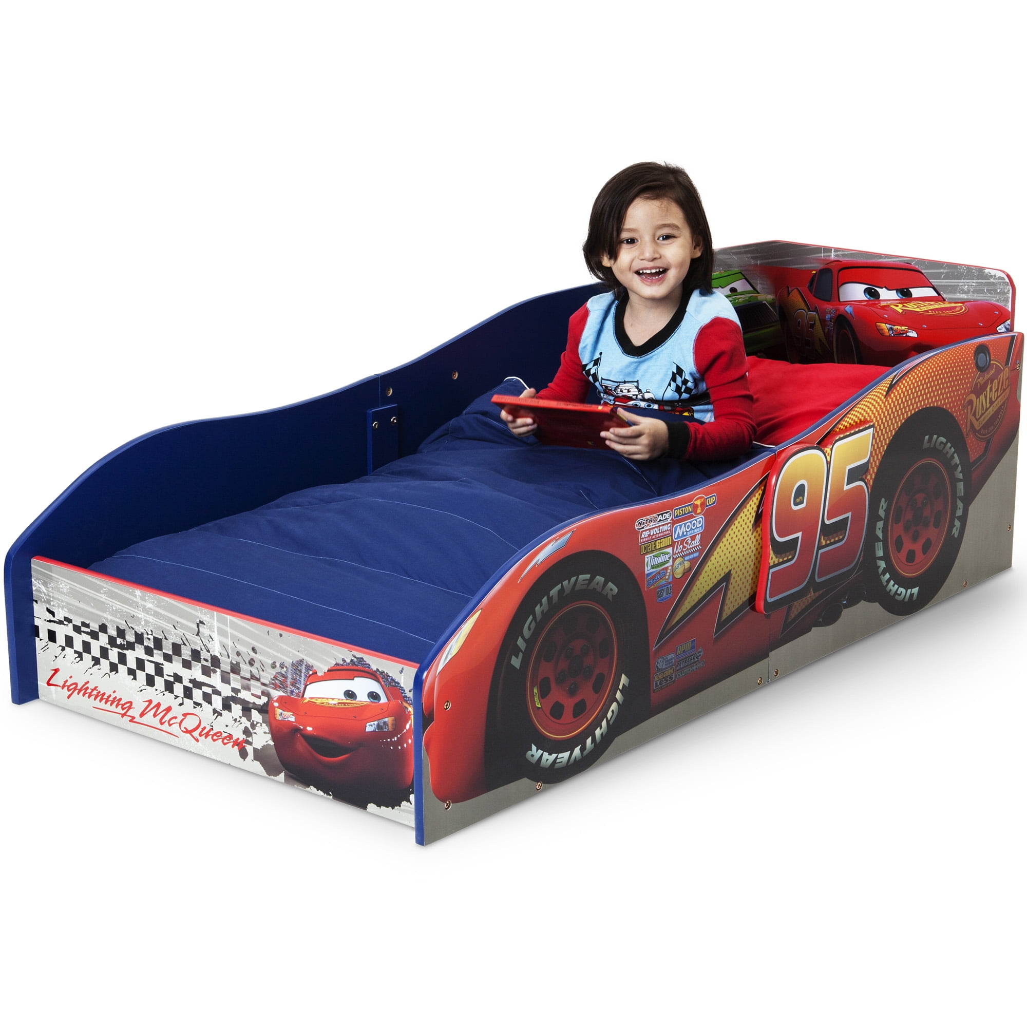 Delta Children Disney Pixar Cars Wooden Toddler Bed Red Walmart Com Walmart Com