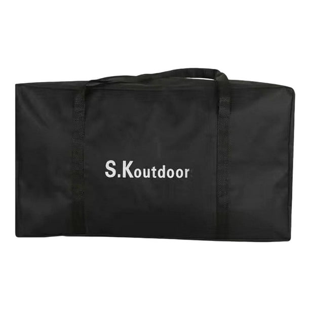 Bolsa de almacenamiento para tiendas de campaña, equipo de viaje, bolsa de lona para trekking, mochilero y senderismo. Negro S