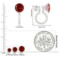 thumbnail image 4 of 12 Pairs Invisible Plastic Clip On Earrings for Sensitive Ears, Cubic Zirconia Birthstone Stud Earrings Set for Non Pierced Ears Women, 4 of 7