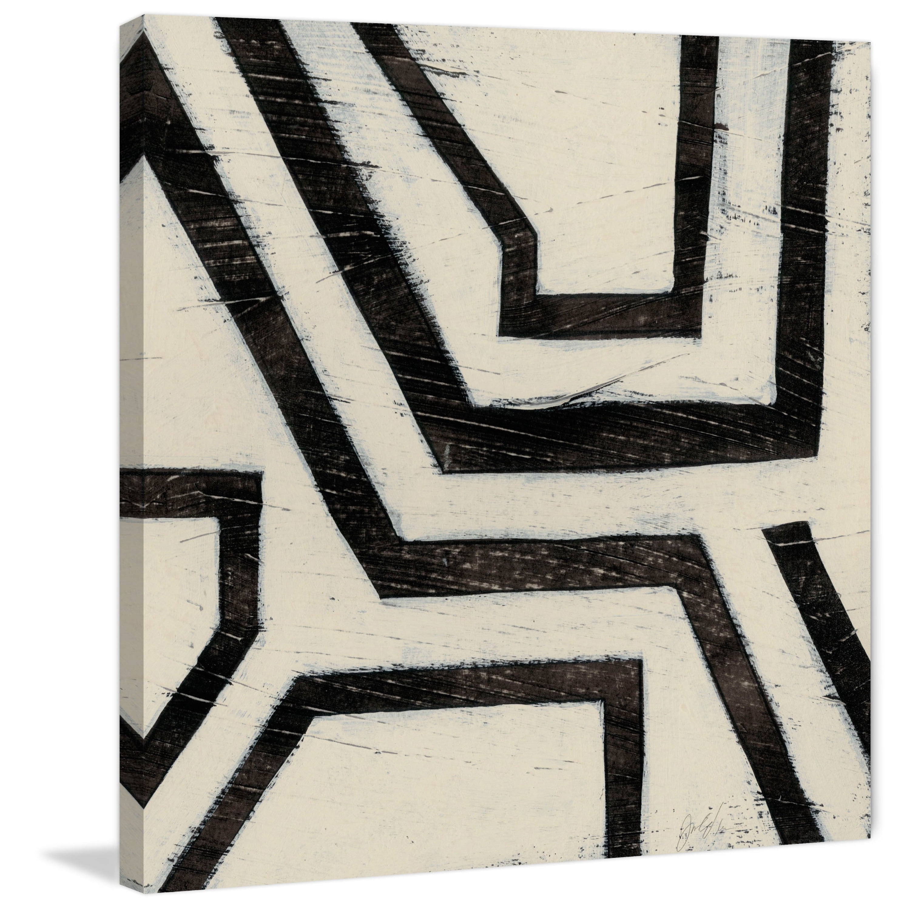 Marmont Hill "Hieroglyph III" Painting Print on Wrapped Canvas