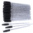 thumbnail image 6 of 50pcs Sparkling Eyelash Mascara Wands Lash Extension Brush Shining Lash Spoolies Comb Eye Lashes Eyebrow Brushes White purple, 6 of 6