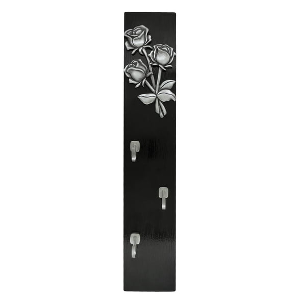 PORTALLAVES COLSA MADERA NEGRA DISEÑO ROSAS