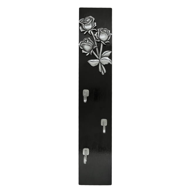PORTALLAVES COLSA MADERA NEGRA DISEÑO ROSAS