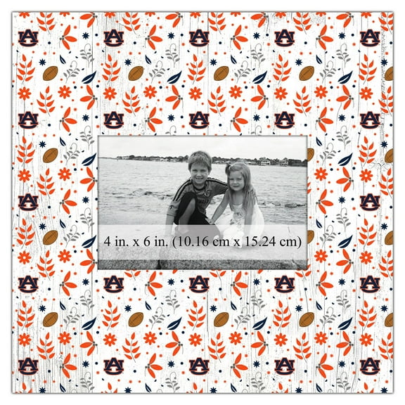Auburn Tigers 10'' x 10'' Floral Pattern Frame