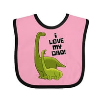 Inktastic I Love My Dad with Baby and Daddy Brontosauruses Boys or Girls Baby Bib