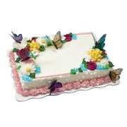 Fluttering Floral Sheet Cake