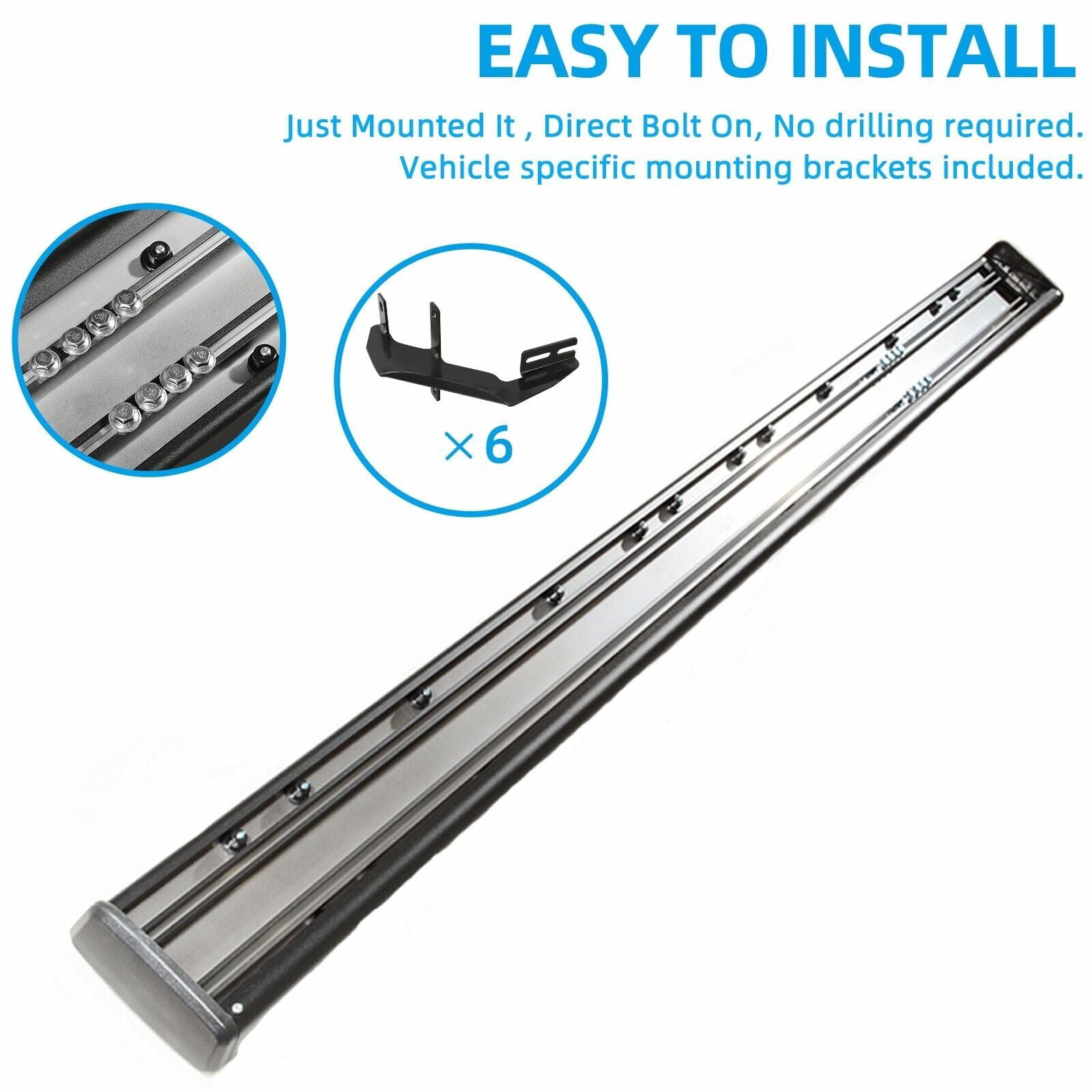 RVNI Running Boards fit for 2019 2020 2021 2022 2023 2024 2025 Dodge Ram 1500 Crew Cab 6 inch Side Step New Body Style Nerf Bars ABS