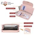 thumbnail image 5 of LOUEBICA Womens Wallet Vegan Leather Long Ladies Wallets RFID Blocking Bifold Card Holder with Floral Pattern Zipper Pocket, 5 of 8