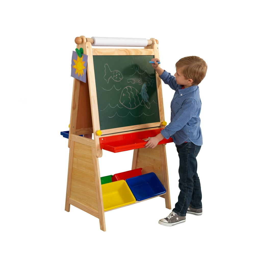KidKraft KidKraft Master Artist's Wooden Easel with Chalkboard and Dry
