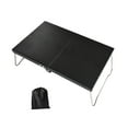 thumbnail image 2 of Mini mesa de campamento plegable mesa de campamento estable práctica para caminar Barbq Garden Negro, 2 of 8