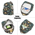 thumbnail image 5 of FORMRS Mini Backpack Purse for Women Travel Daypack Casual Shoulder Bag, Brown Mystical Owls, 5 of 7