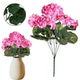 thumbnail image 2 of Artificial Geranium Plant, Binkne Realistic Silk Flowers for Outside Uv Resistant Faux Geraniums Flowers for Indoor Outdoor Home Garden Decoration, 2 of 7
