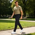 thumbnail image 5 of Mens Hiking Pants Joggers Lightweight Breathable Quick Dry Outdoor Fishing Athletic Work Pants with Zipper Pockets Black XL, 5 of 5