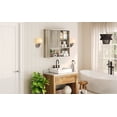 thumbnail image 3 of VERDALAY Armario de baño con puerta corredera Armario de baño de 3 niveles Armario de madera Armario empotrado Armario flotante con un estante abierto para baño, aseo, dormitorio y cocina, 3 of 12