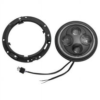 Kuryakyn 2460 Motorcycle Lighting: Orbit Prism 7" LED Headlamp Headlight with White Light Halo Ring for Harley-Davidson, Indian, Yamaha Motorcycles