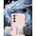 thumbnail image 4 of 3 in 1 for Samsung Galaxy S21 Case, with 2 Pack Screen Protector, with Full Camera Cover Protection，Liquid Silicone Slim Shockproof Protective Phone Case 6.2 inch (Pink)………, 4 of 12