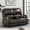 2 seat, variant on LOBERFVE Recliner Chairs for Adults, Oversize Manual Reclining Chair with 2-Tier Cushions, Faux Leather Recliner Chair with Hidden Storage Space, Living Room Recliner Chairs with Cup Holders - Brown