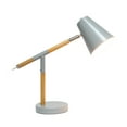 thumbnail image 2 of Simple Designs Lampe de Bureau Pivotante en Bois Mat Gris, 2 of 6