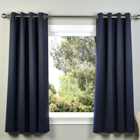 Half Price Drapes Plush Solid Blackout Thermal Grommet Curtain Panels (Set of 2)