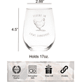thumbnail image 5 of C&M Personal Gifts 17 oz Fluent in Fowl Language Funny Stemless Wine Glass, 5 of 5