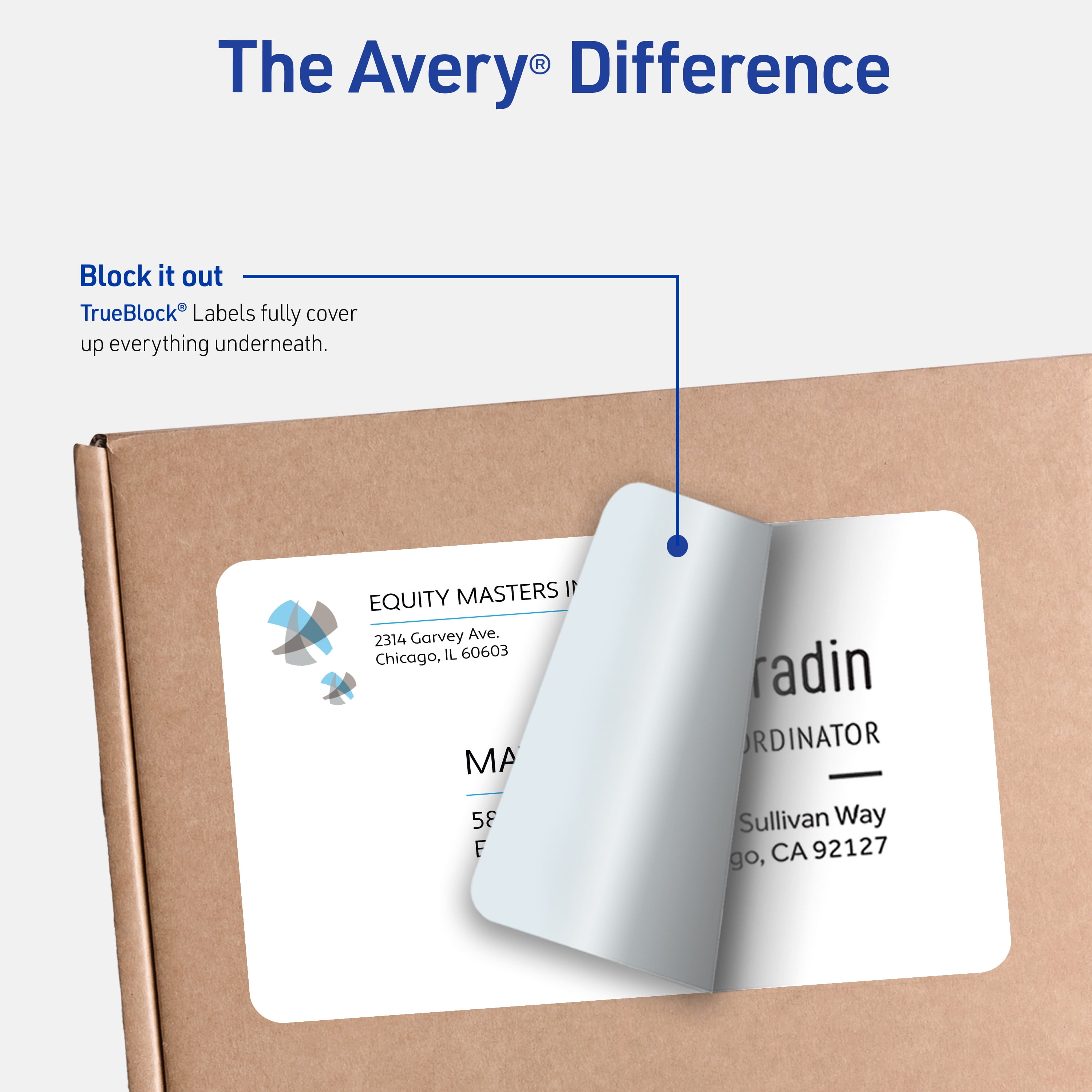 Avery Full-Sheet  Shipping Labels, 8.5" x 11", White, 100 Labels (5165) - 5 Pack