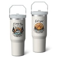 thumbnail image 2 of 1pc camping 30oz Tumbler with Straw & Handle - Insulated Stainless Steel Cup | Holiday Gift for Man Women (Christmas, Valentine's, Birthday), 2 of 7