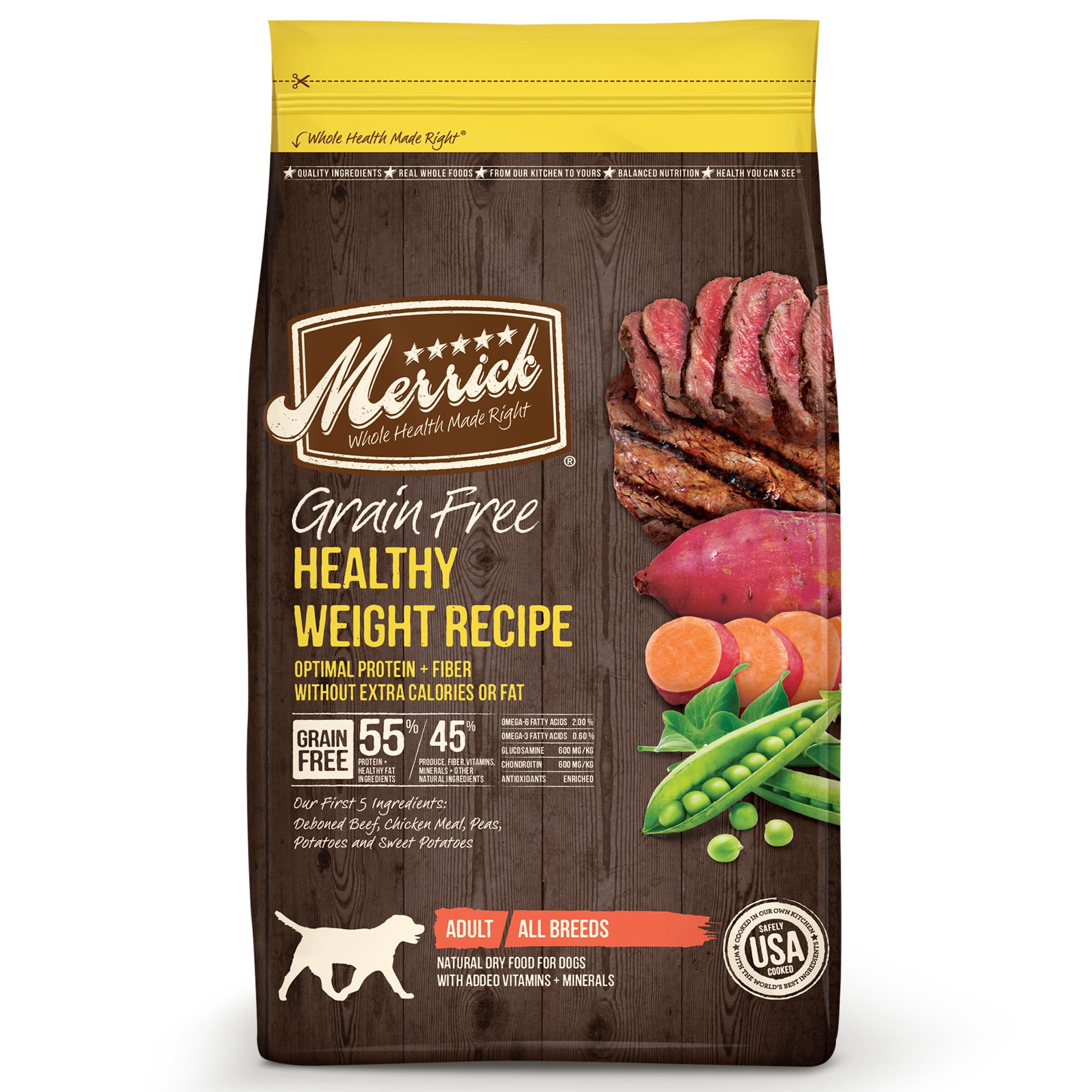 Merrick Grain-Free Healthy Weight Recipe Dry Dog Food, 25 lb - Walmart