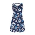 thumbnail image 4 of Styesk Robes pour Femmes Femmes Décontracté Ample Été Robe Imprimée Sans Manches Col en V Haut/chemise Ensemble, 4 of 9