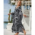thumbnail image 7 of EDOLYNSA Plus Size Kaftan Dresses for Women Print Swimwear Cover up Beach Caftan Robe Maxi Loungewear, 7 of 7