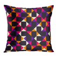 thumbnail image 1 of BOSDECO Orange Retro Geometric Pattern Blue Abstract Classic Black Creative Drawing PillowCase Pillow Cover 16x16 inch, 1 of 1