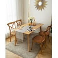 thumbnail image 3 of Nvzi Farmhouse Table Runner, Rustic Table Runners 72 Inches Long, Linen Boho Table Runner, Braided Striped Coffee Table Runner for Dining Party Holiday, 14x72 Inches, WideHollow Pale Taupe, 3 of 5