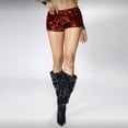 thumbnail image 7 of CIENVNSTG Women's Sequin Shiny Elastic Waist Shorts Glittering Mini Party Bottoms for Concert Outings And Parade Styling Wine Wine M, 7 of 7