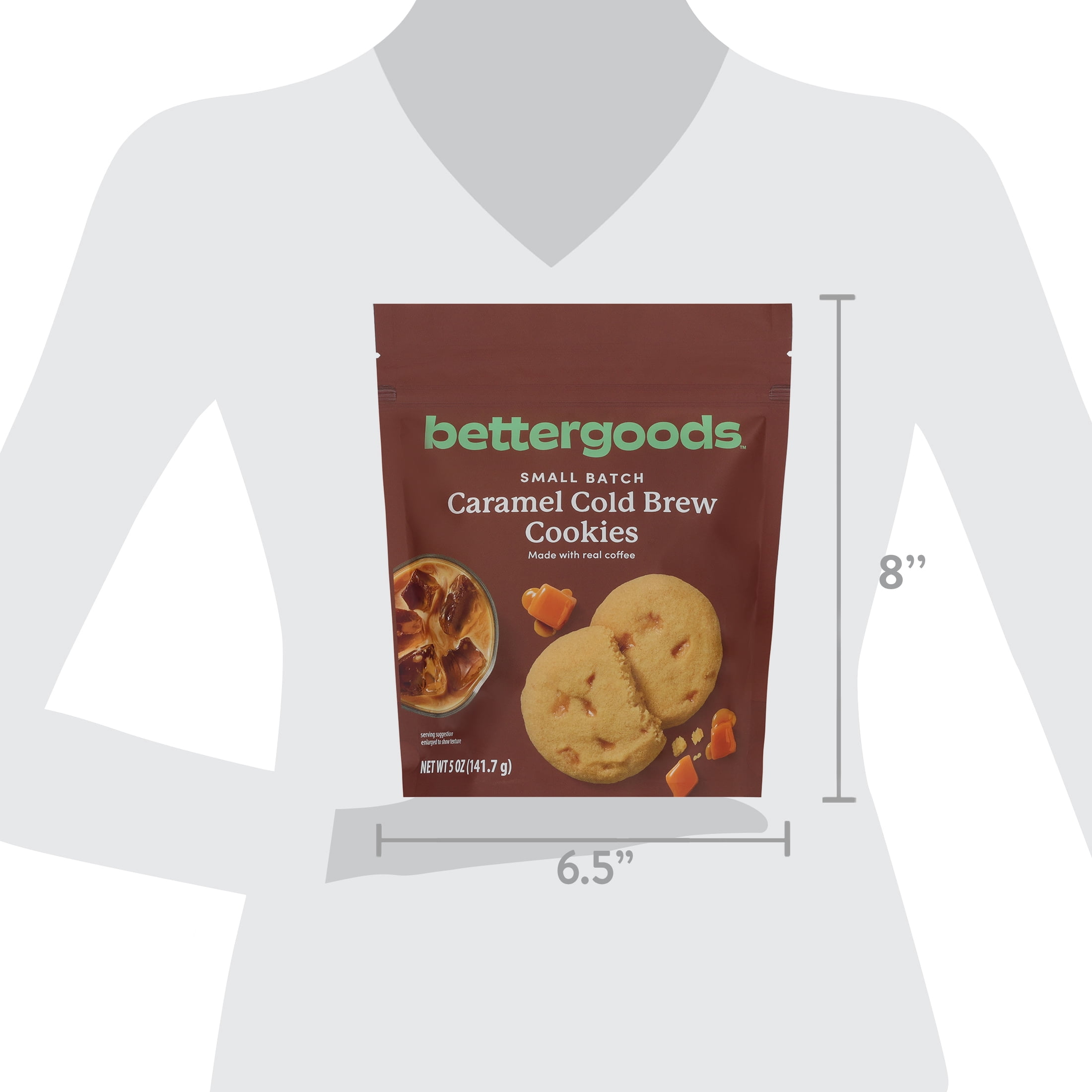 bettergoods Caramel Cold Brew Cookies, Coffee-Infused Cookies, 5 oz