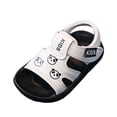 thumbnail image 3 of WUANDIXFA Toddler Boy Sandals Boys Sandals Adjustable Lightweight Outdoor Casual Shoes(Little Kid/Big Kid) Size US 12,White, 3 of 5