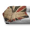 thumbnail image 3 of Saying Soft Flannel Fleece Throw Blanket, I Love Rome Lettering with Circus Tent and Bold Stripes Print, Cozy Plush for Indoor and Outdoor Use, 70" x 90", Red Dark Green and White, by Ambesonne, 3 of 6