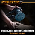 thumbnail image 2 of POWERTEC 100PK PRO 5 Inch Sanding Discs Hook and Loop, 40 Grit, Ceramic Orbital Sander Sandpaper for 5 & 8 Hole Random Orbital Sanders - Automotive, Paint, Metal, Woodworking (45304C-50-P2), 2 of 7