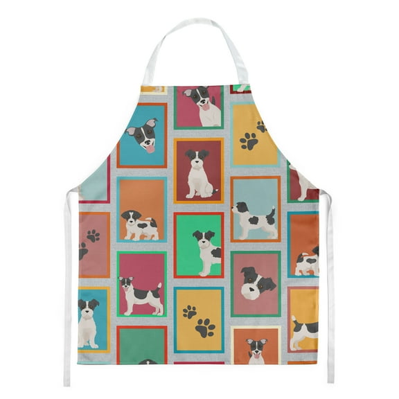 Lots of Jack Russell Terrier Apron 27 in x 30 in