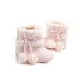 thumbnail image 6 of Frontwalk Baby Warm Shoes Slip On Winter Boot First Walker Boots Home Cute Slipper Booties Infant Plush Light Pink. 12-18 months, 6 of 6