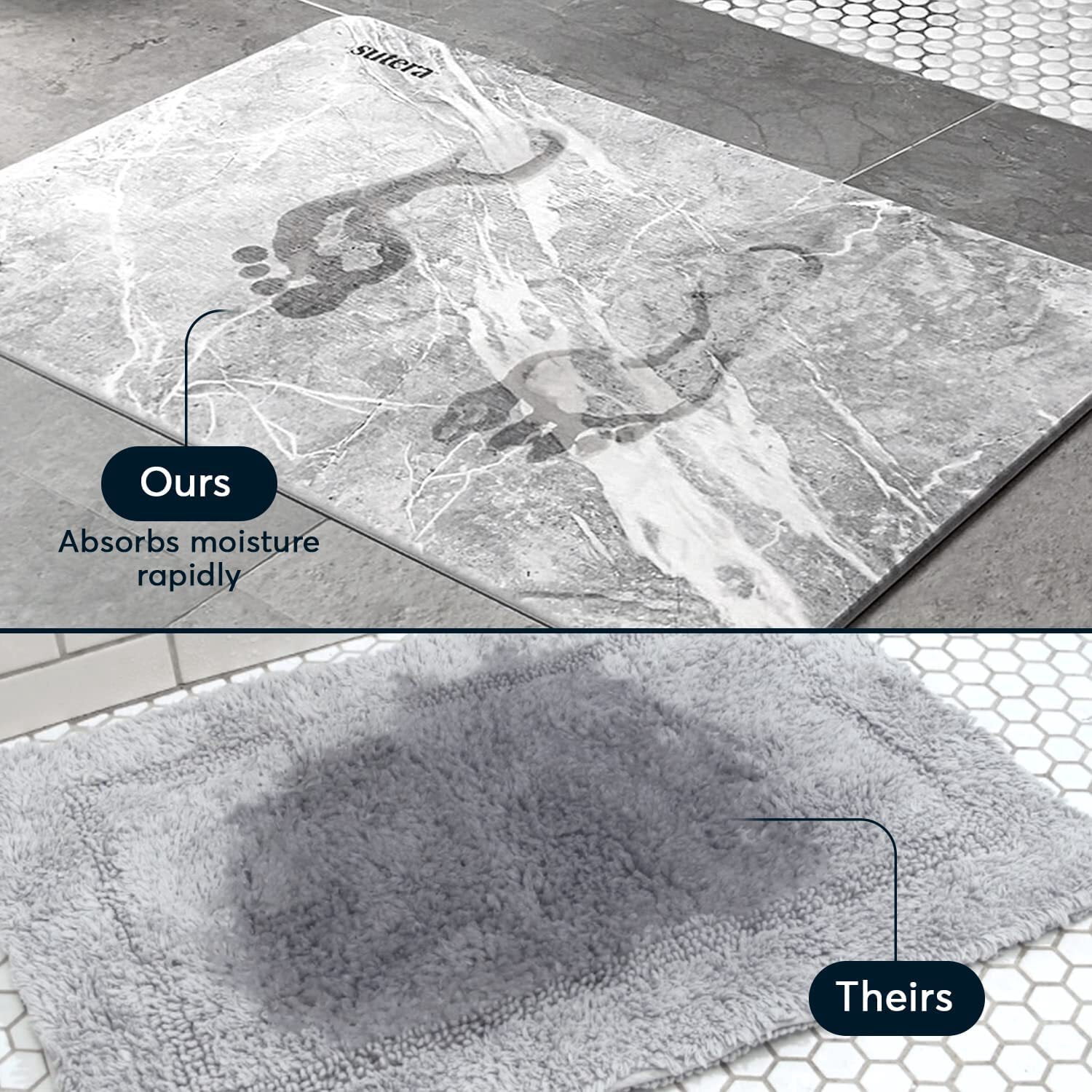 Stone Bath Mat - Granite