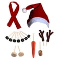 thumbnail image 2 of Kit de disfraz de muñeco de nieve para exteriores, gorro, bufanda, nariz de zanahoria, juguete de actividad, regalo - B B, 2 of 8